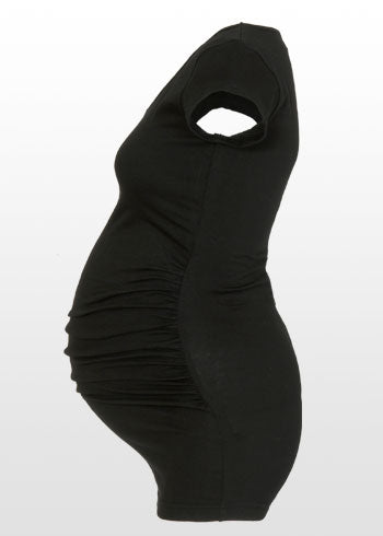 Black Maternity & Nursing Cap Sleeve top