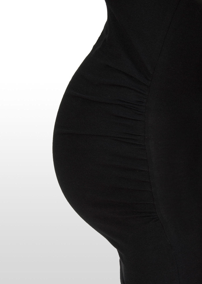 Black Long-Sleeve Maternity Top