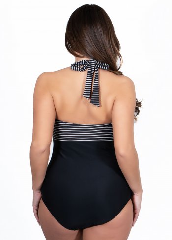Black & White Stripe Swimsuit